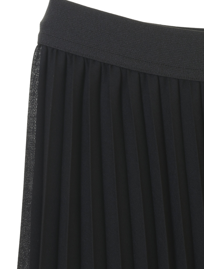 マナードツイル裾レースプリーツスカート 詳細画像 ブラック 5