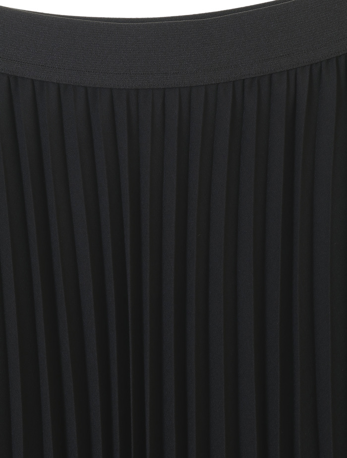 マナードツイル裾レースプリーツスカート 詳細画像 ブラック 6