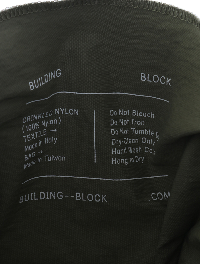 【Building Block】Garment Bag in Crinkle 詳細画像 カーキ 8