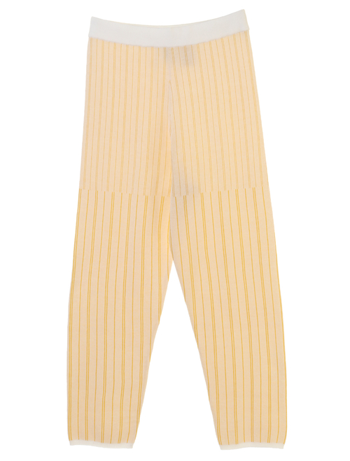 【plainless】コットンストライプニットパンツ