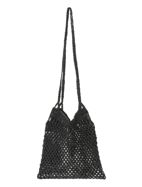 【dragon】レザーメッシュマクラメ編みショルダーバッグ MACRAME BUM BAG