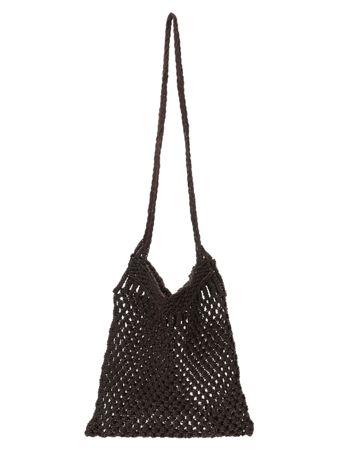 【dragon】レザーメッシュマクラメ編みショルダーバッグ MACRAME BUM BAG
