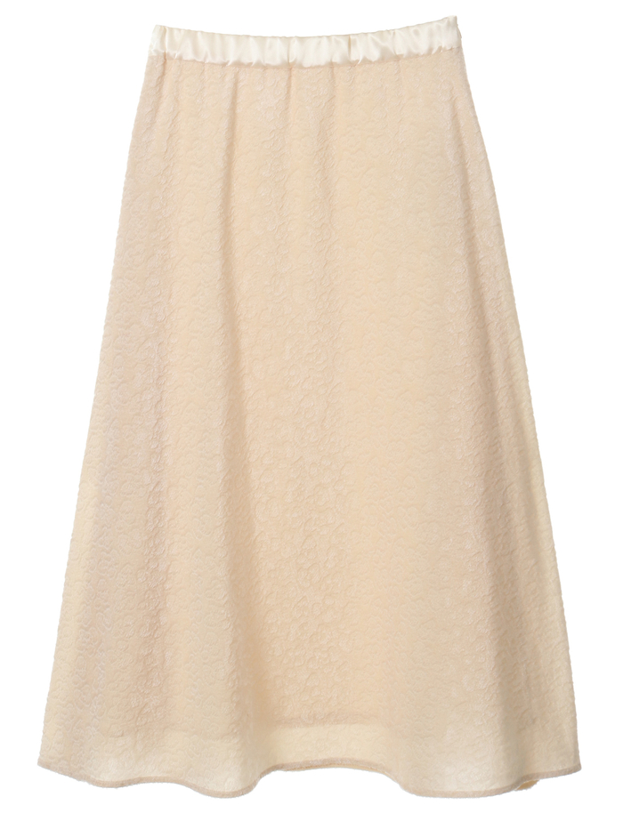 カットジャガードギャザースカート 詳細画像 アイボリー 1