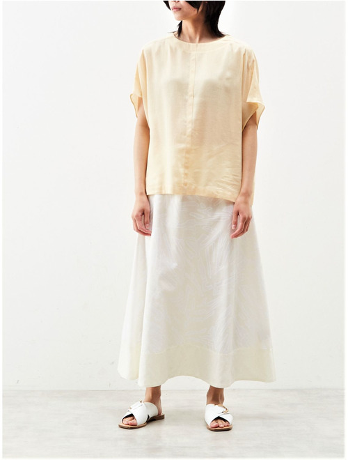 リーフプリントフレアスカート