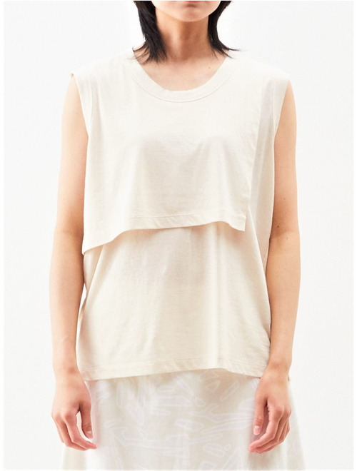 PLAIN PEOPLE プレインピープル カットジャガードVネックブラウス