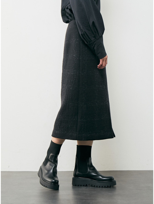 シャドウチェックタイトスカート