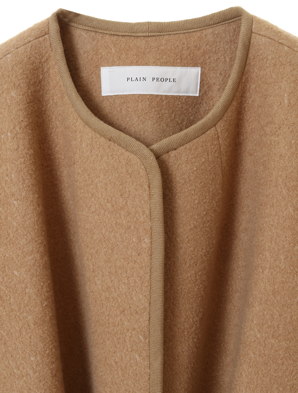 ノーカラーパイピングロングコート】｜PLAIN PEOPLE(プレインピープル