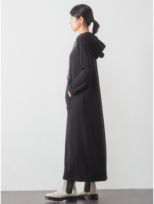 カシミヤタッチパーカーワンピース