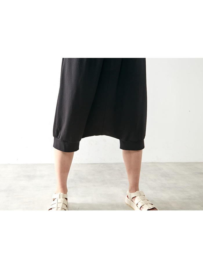 裏毛サルエルパンツ 詳細画像 ブラック 7