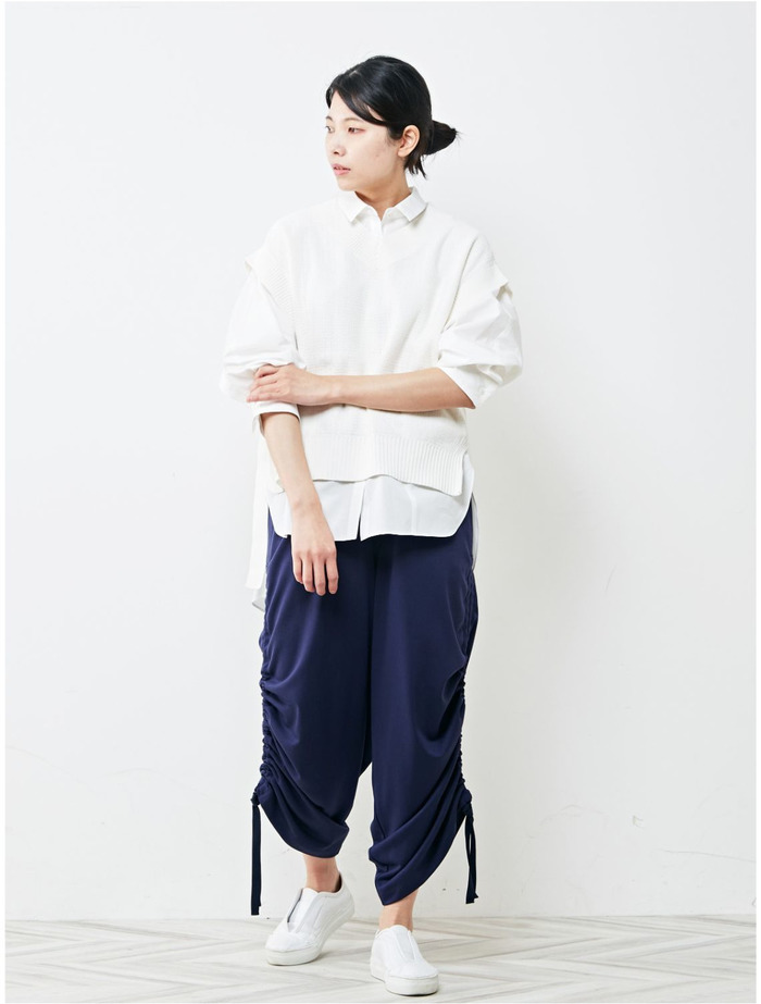 シャーリング2WAYパンツ 詳細画像 ネイビー 5
