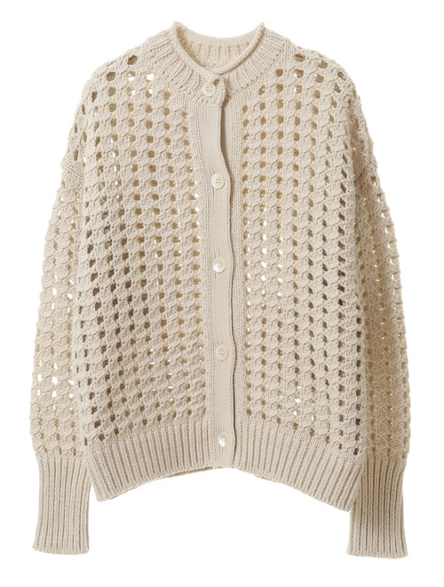 【BATONER】カーディガン BIG MESH CARDIGAN