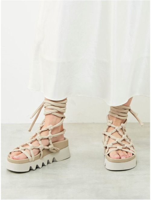 【PATRIZIA BONFANTI】レースアップサンダル ALISON