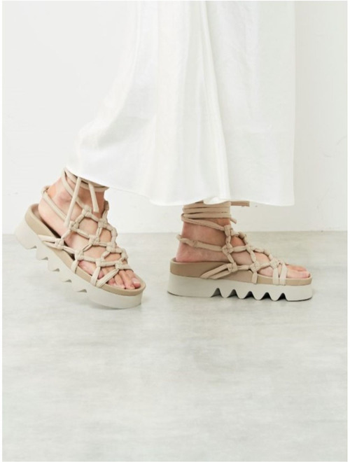 【PATRIZIA BONFANTI】レースアップサンダル ALISON