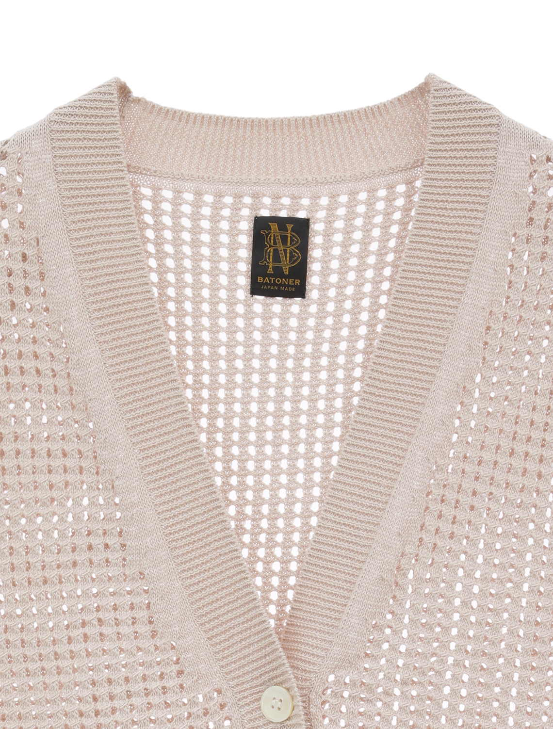 あすつく】 cotton summer College Knit KNIT cardigan SHOP コットン