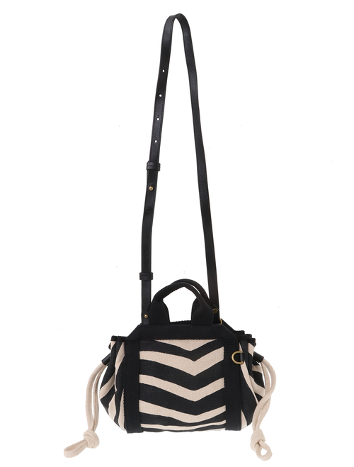 【INOUI EDITIONS】リネンキャンバスバッグ SAC STRAP M ZEBRA