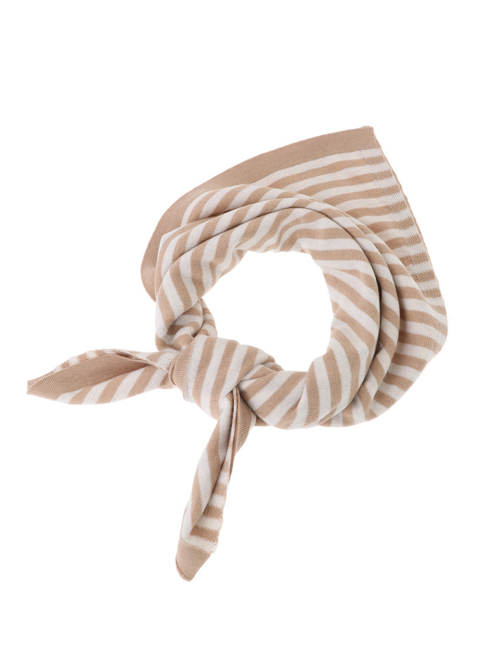 【ma'ry'ya】スクエアニットスカーフ YIA122 KERCHIEF 詳細画像 ブラウン 1