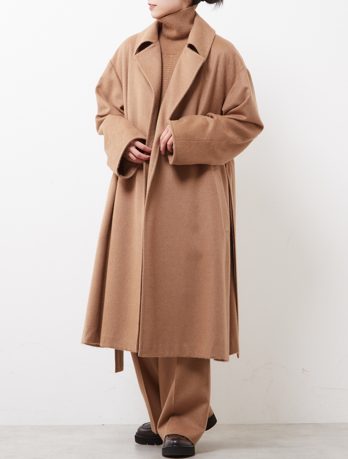 くらすこと 24SS kurasukoto リネンコットンのローブコート くらすこと リネンコットンのローブコート ｜くらすこと