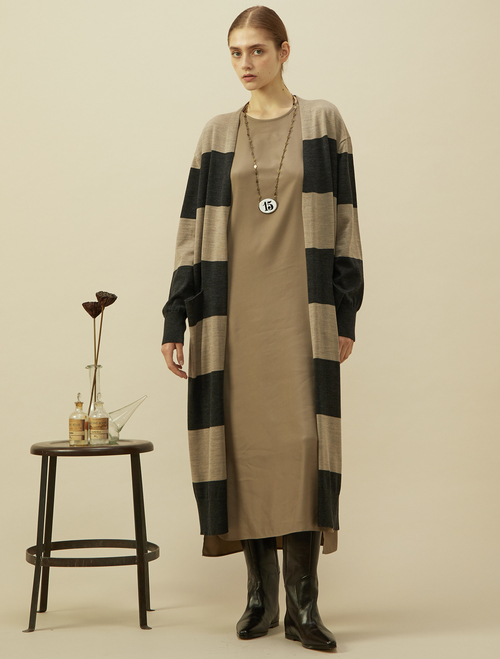 ZEATER　ニットロングカーディガン