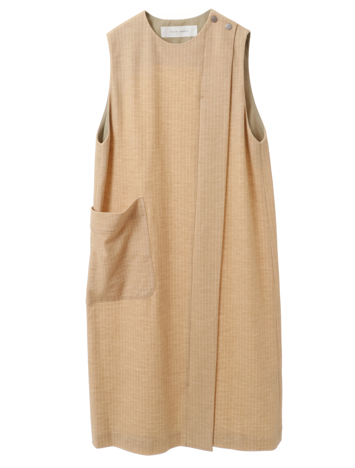 チョークストライプワンピース 詳細画像 ベージュ 1