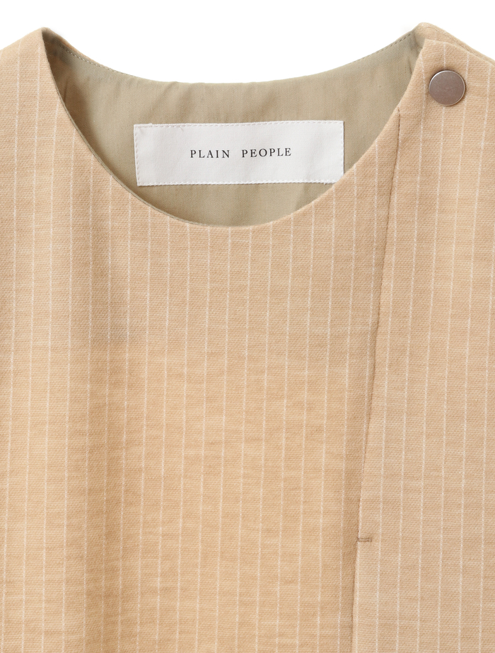 チョークストライプワンピース 詳細画像 ベージュ 2