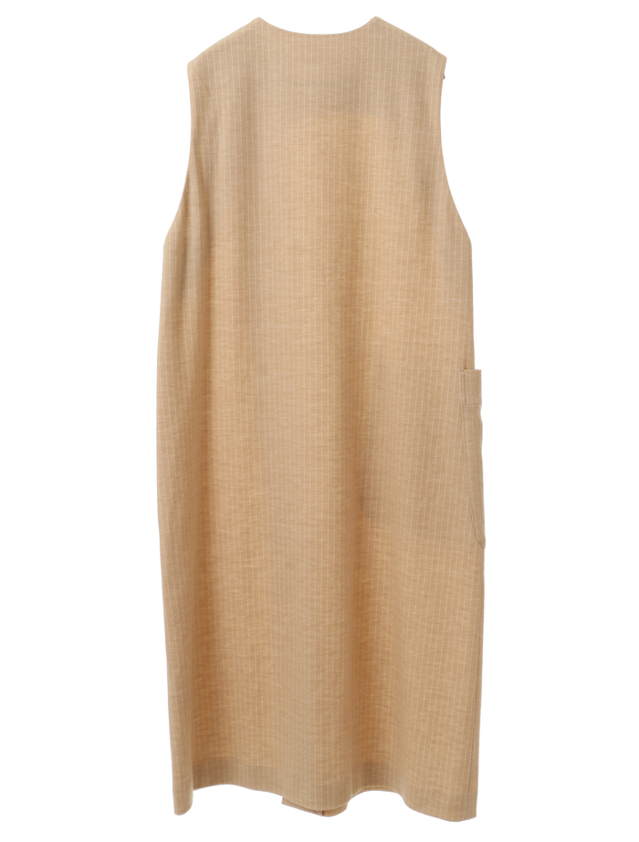 チョークストライプワンピース 詳細画像 ベージュ 3