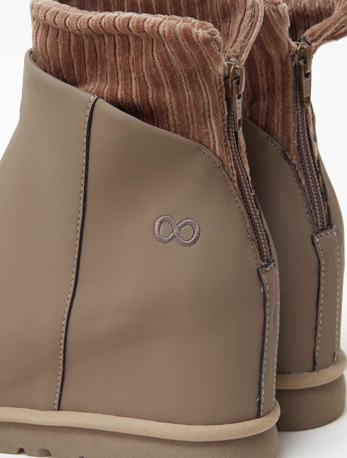 【15th ANNIVERSARY】【PATRIZIA BONFANTI for Plain People】レザーショートブーツ 詳細画像 グレー 2