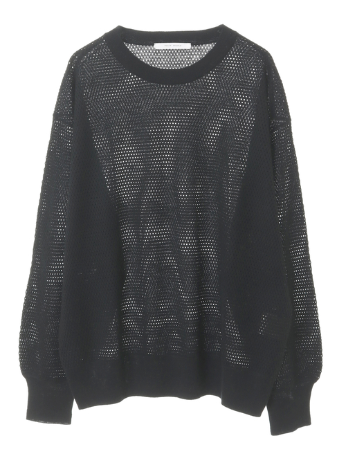 カシミヤシルクメッシュニットプルオーバー