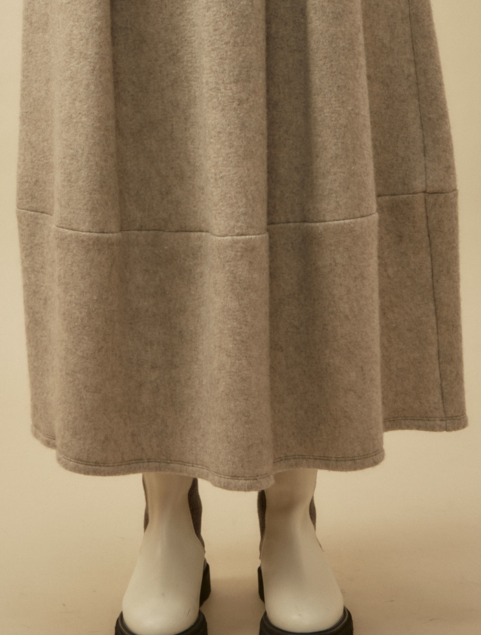 コットンヤク裏毛バレルスカート 詳細画像 ベージュ 9