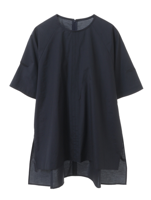 コットンタイプライターフレアスリーブブラウス