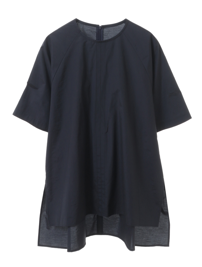 コットンタイプライターフレアスリーブブラウス 詳細画像 ネイビー 1