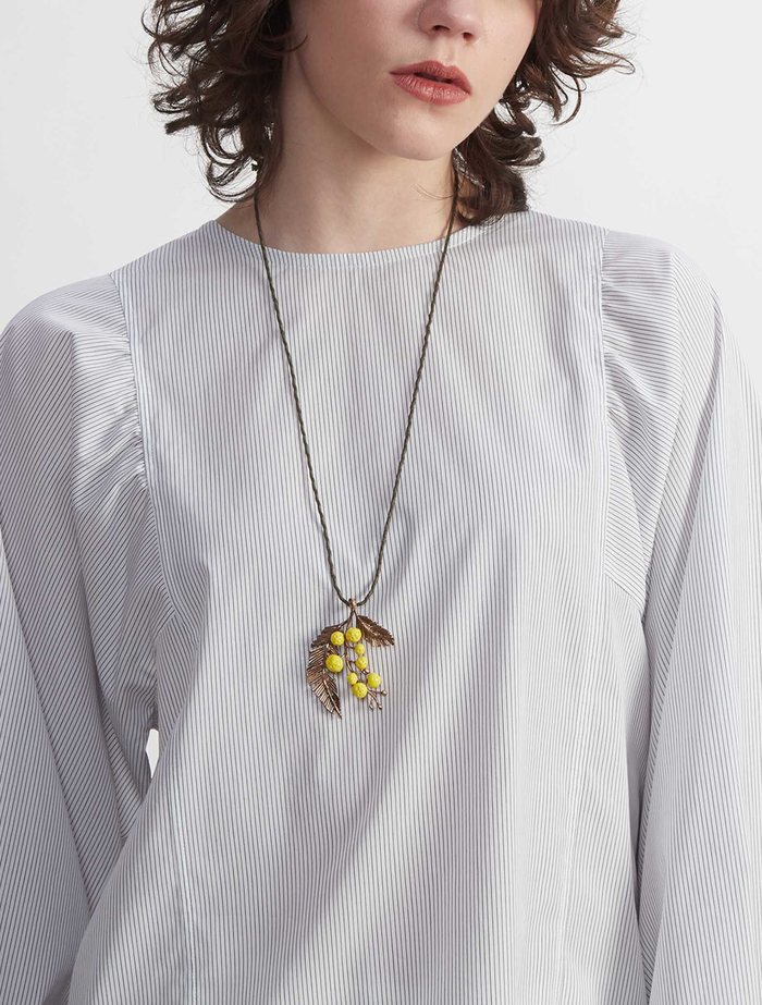 タイプライター２WAYスリーブブラウス 詳細画像 ストライプ 7