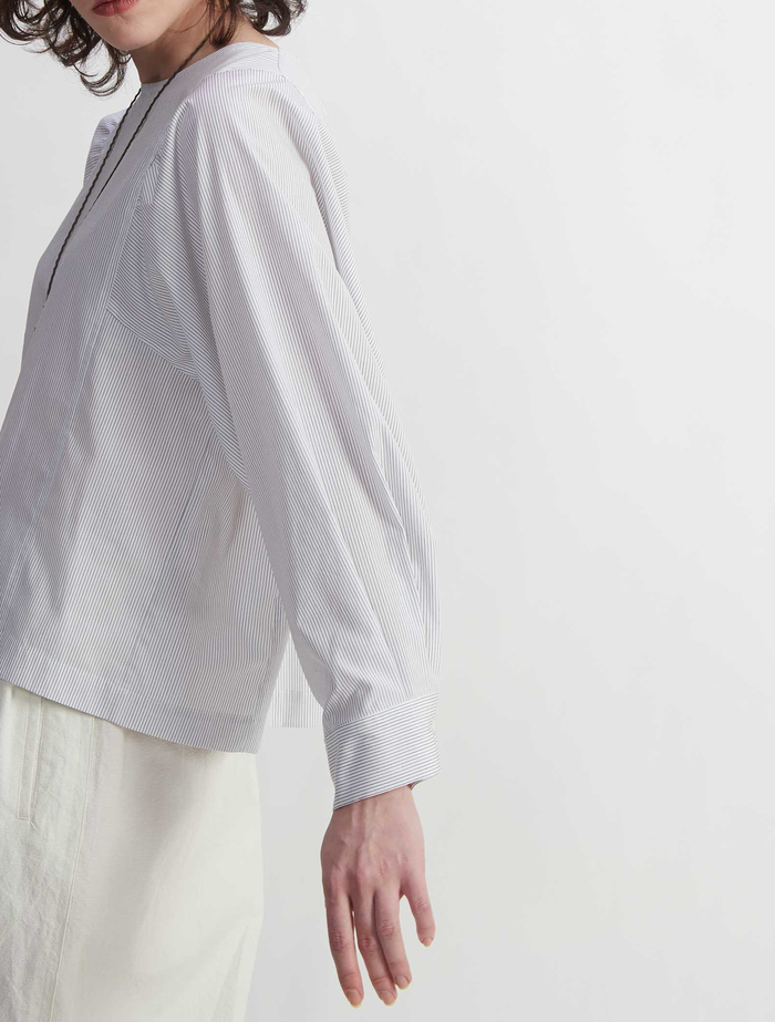 タイプライター２WAYスリーブブラウス 詳細画像 ストライプ 8