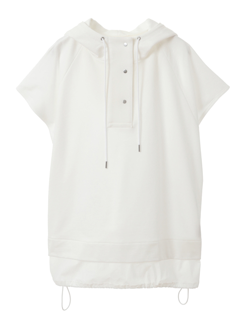 ミニ裏毛フレンチスリーブパーカー