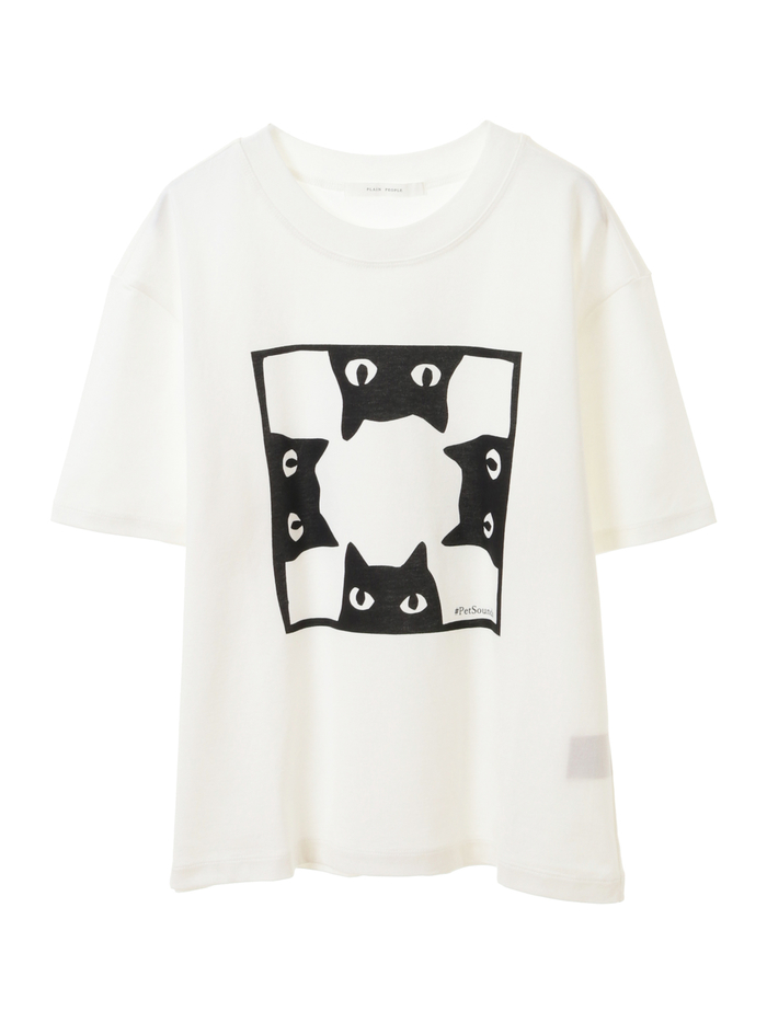 #PetSoundsキャットプリントTシャツ 詳細画像 ホワイト 1