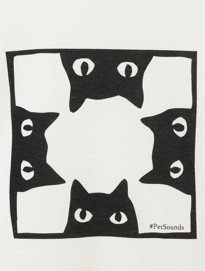 #PetSoundsキャットプリントTシャツ 詳細画像 ホワイト 10