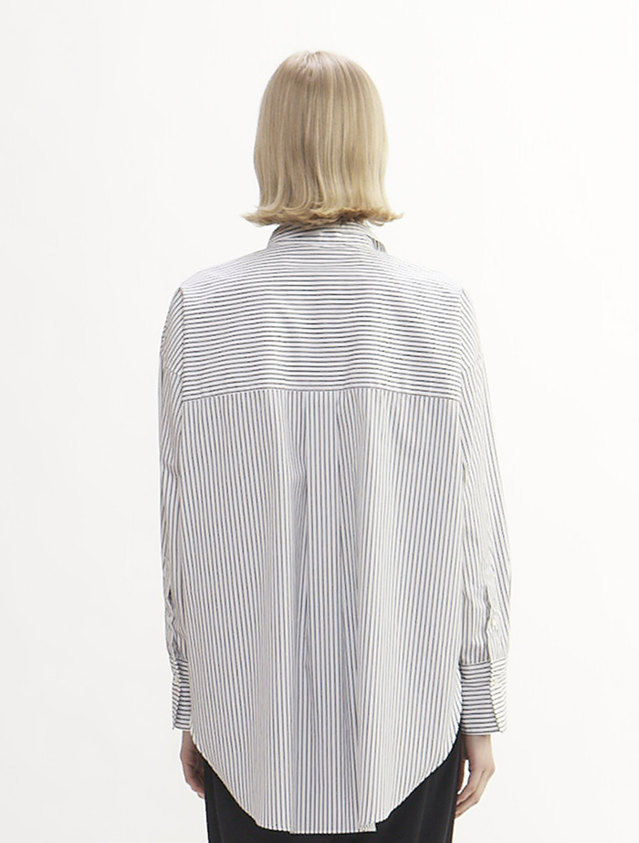 鍵プリントシャツ 詳細画像 白黒ストライプ 5