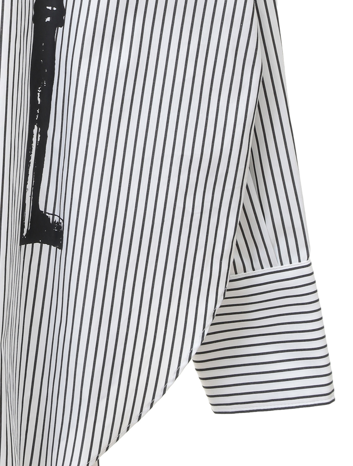 鍵プリントシャツ 詳細画像 白黒ストライプ 8