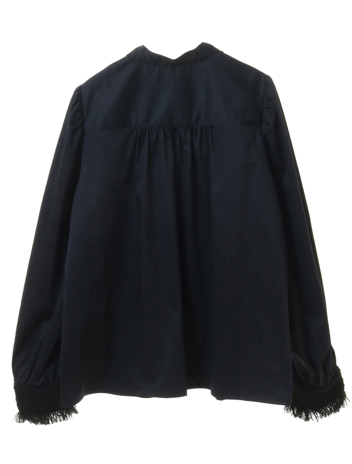 スラブサテンブラウス 詳細画像 ネイビー 2