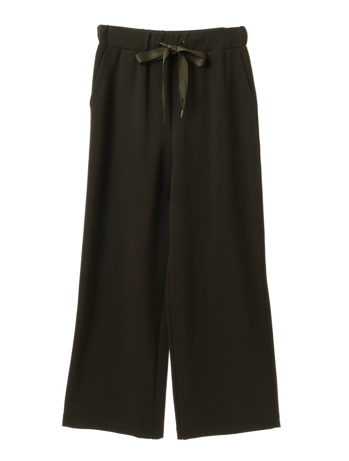 フリースポンチワイドストレートパンツ 詳細画像 カーキ 1
