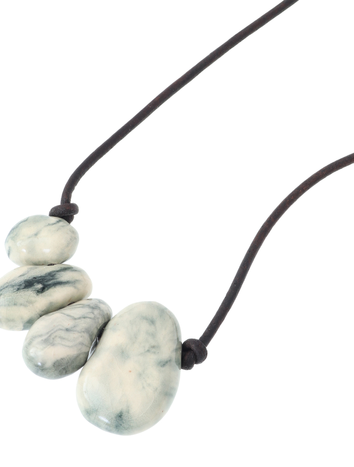 【RENARD BIJOUX/ルナール ビジュー】4 PEBBLES SMALL STONESネックレス 詳細画像 グリーン 3