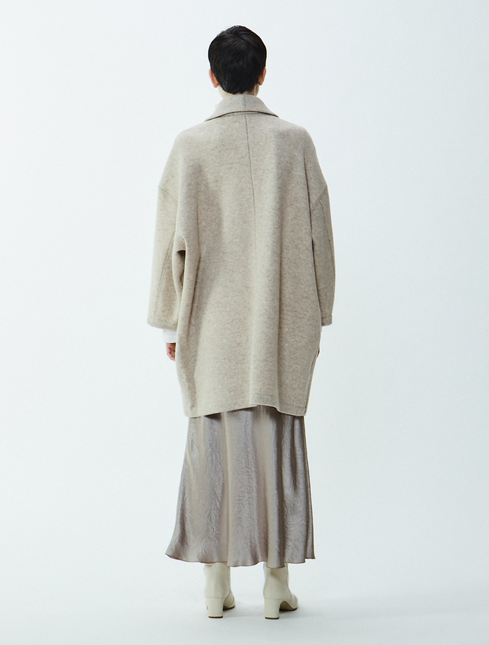 ジロンラムジャージミドルコート 詳細画像 ベージュ 5