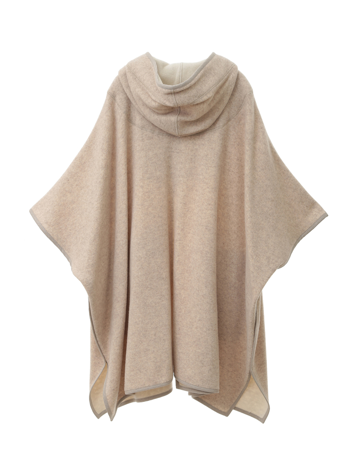 ジロンラムジャージリバーシブルポンチョコート 詳細画像 ベージュ 3