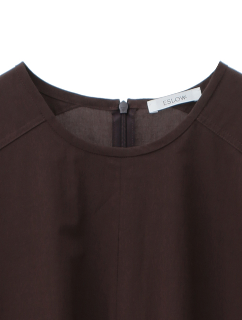 【ESLOW/エスロー】SPECIAL JUNE DEL COTTON TYPEWRITER CURVE SLEEVE DRESS