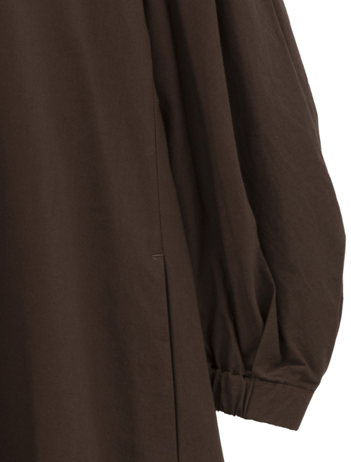 【ESLOW/エスロー】SPECIAL JUNE DEL COTTON TYPEWRITER CURVE SLEEVE DRESS 詳細画像 ダークブラウン 12