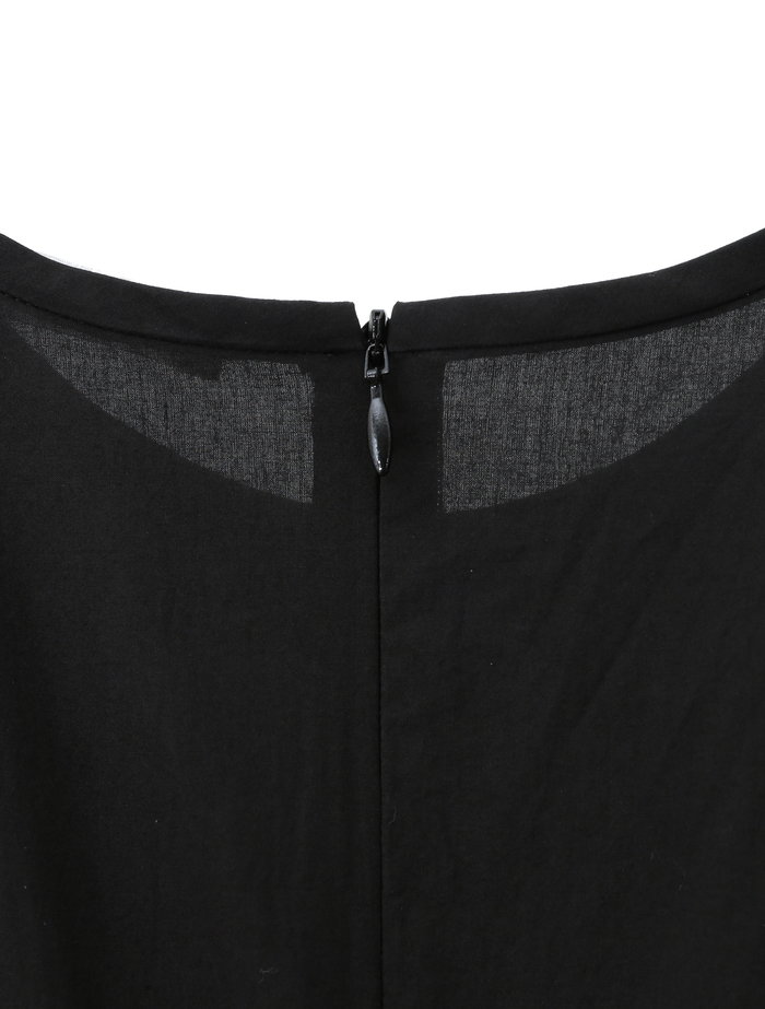 【ESLOW/エスロー】SPECIAL JUNE DEL COTTON TYPEWRITER GATHERED DRESS 詳細画像 ブラック 4