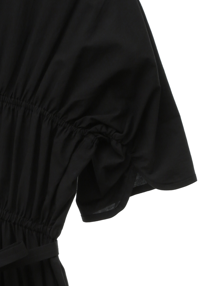 【ESLOW/エスロー】SPECIAL JUNE DEL COTTON TYPEWRITER GATHERED DRESS 詳細画像 ブラック 5