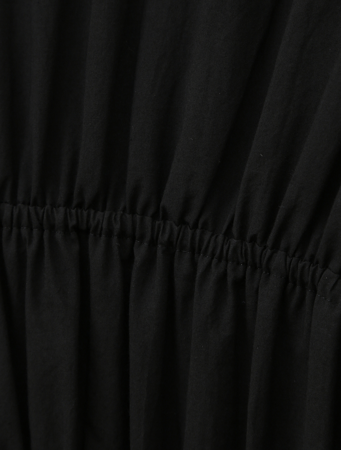 【ESLOW/エスロー】SPECIAL JUNE DEL COTTON TYPEWRITER GATHERED DRESS 詳細画像 ブラック 7