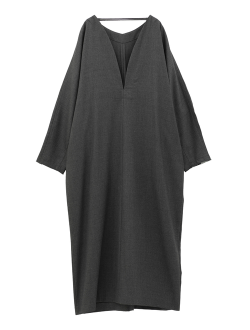 【ESLOW/エスロー】WOOL SAXONY OPENED BACK DRESS