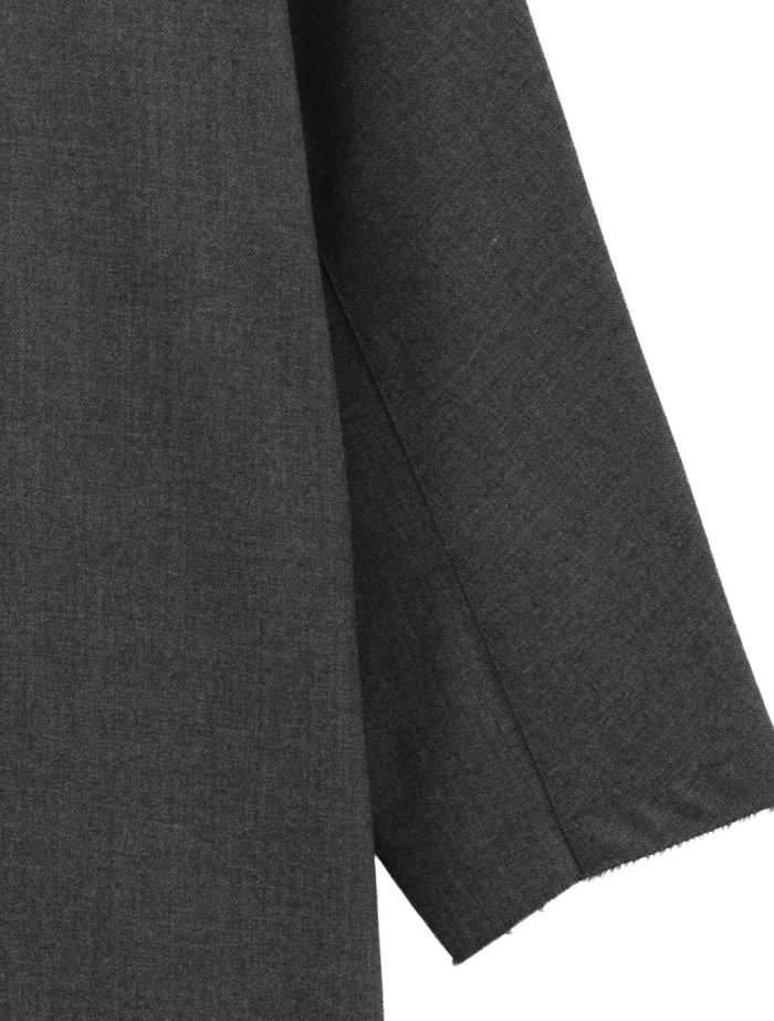 【ESLOW/エスロー】WOOL SAXONY OPENED BACK DRESS 詳細画像 チャコールグレー 4