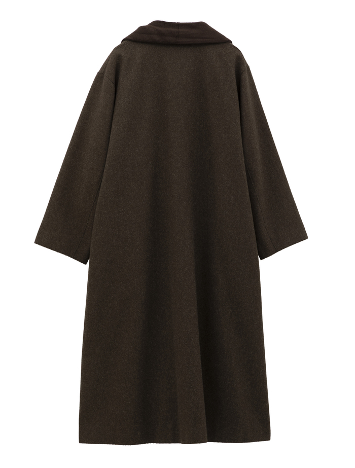 【ESLOW/エスロー】TOP MELTON ROBE COAT 詳細画像 ブラウン 2